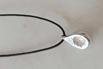 Κρεμαστό σύκο unisex. Υλικό: Ασήμι 925, κορδόνι (μαύρο). Μήκος: 90 εκ.